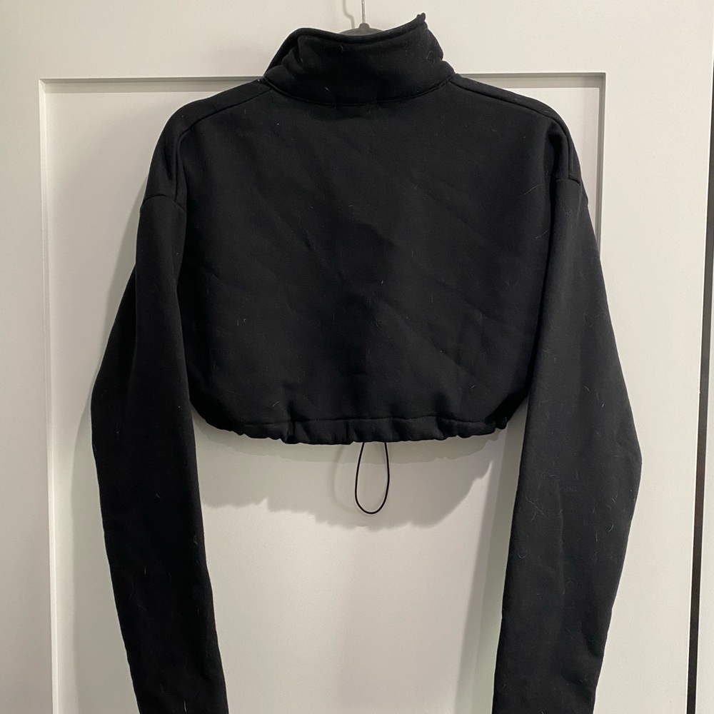 Cropped sweater top with drawstring - Picture 2 of 2